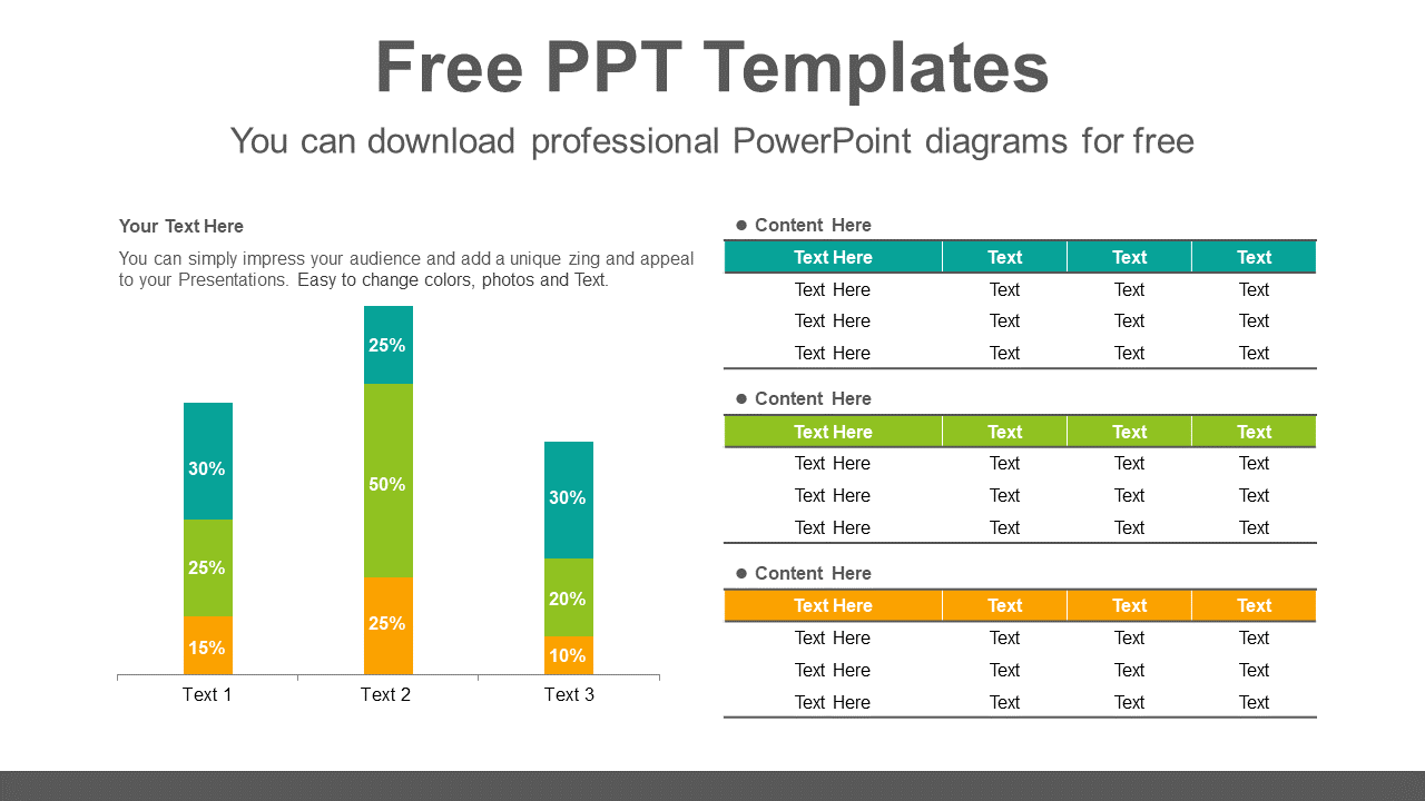 Stacked Vertical Bar Chart PowerPoint Diagram Template PPTX Templates