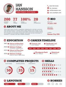 Bold Infographic Resume PPTX Templates