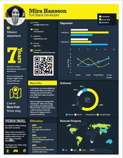 4. Tech Infographic Resume PPTX Templates