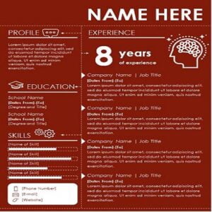 Infographic Resume PPTX templates
