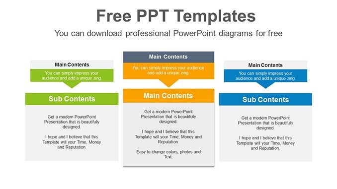 Symmetrical Box Free Agenda Ppt Slide Template Designs