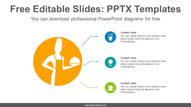 Chef Silhouette PPT Diagram Template PPTX Templates