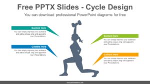 Sports Gym PPT Slide Dumbbell-woman-PowerPoint-Diagram-Template