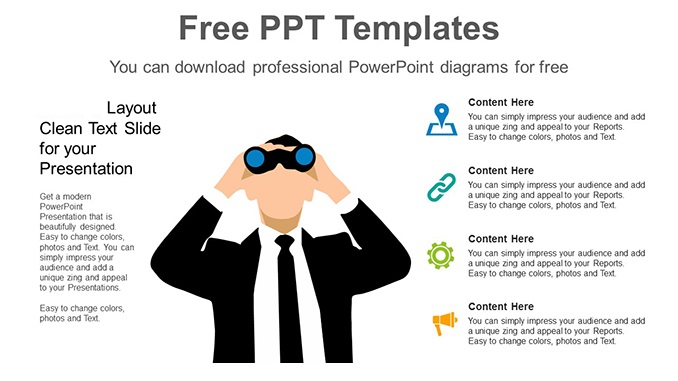 Key Point PPT Slide Binoculars-Look-PowerPoint-Diagram-posting-image