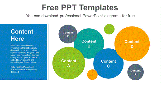 Bubbles List Free Agenda Ppt Slide Template Designs