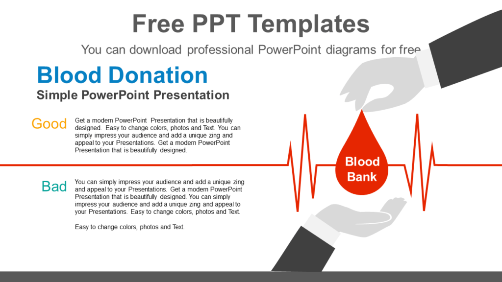 Download Blood Donation Brain Powerpoint Infographic Template