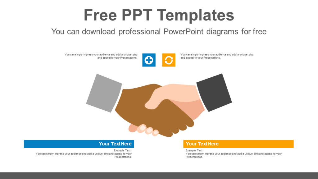 Download Business handshake Brain Powerpoint Infographic Template