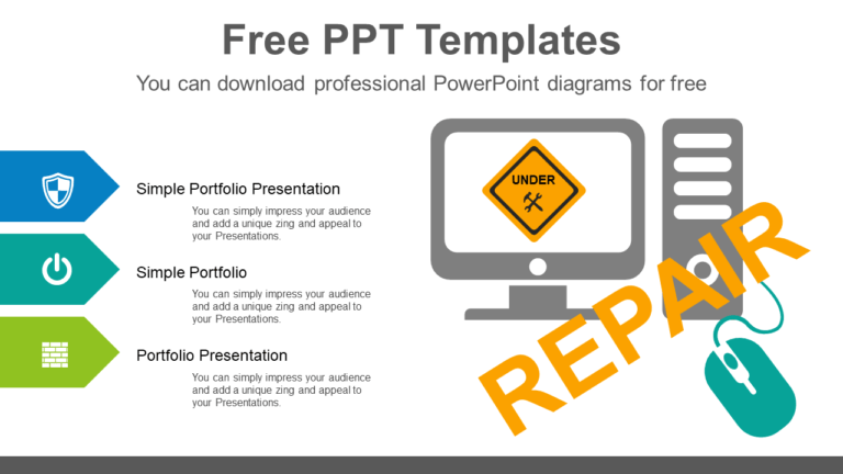 Download Computer Recovery Brain Powerpoint Infographic Template