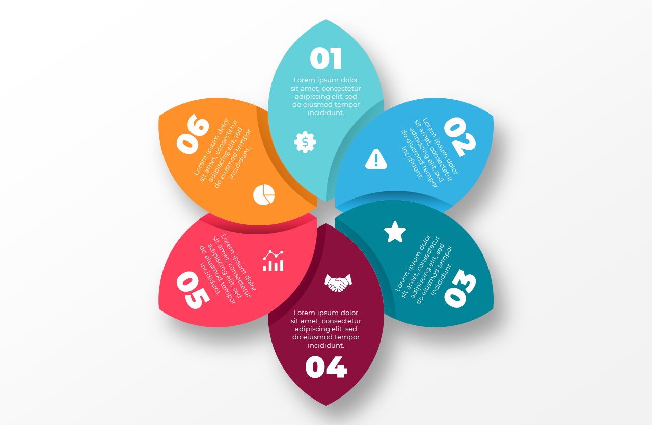 Creative 6 Steps PowerPoint Infographic Design Template
