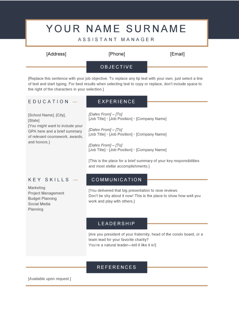 Creative Resume PPTX Templates