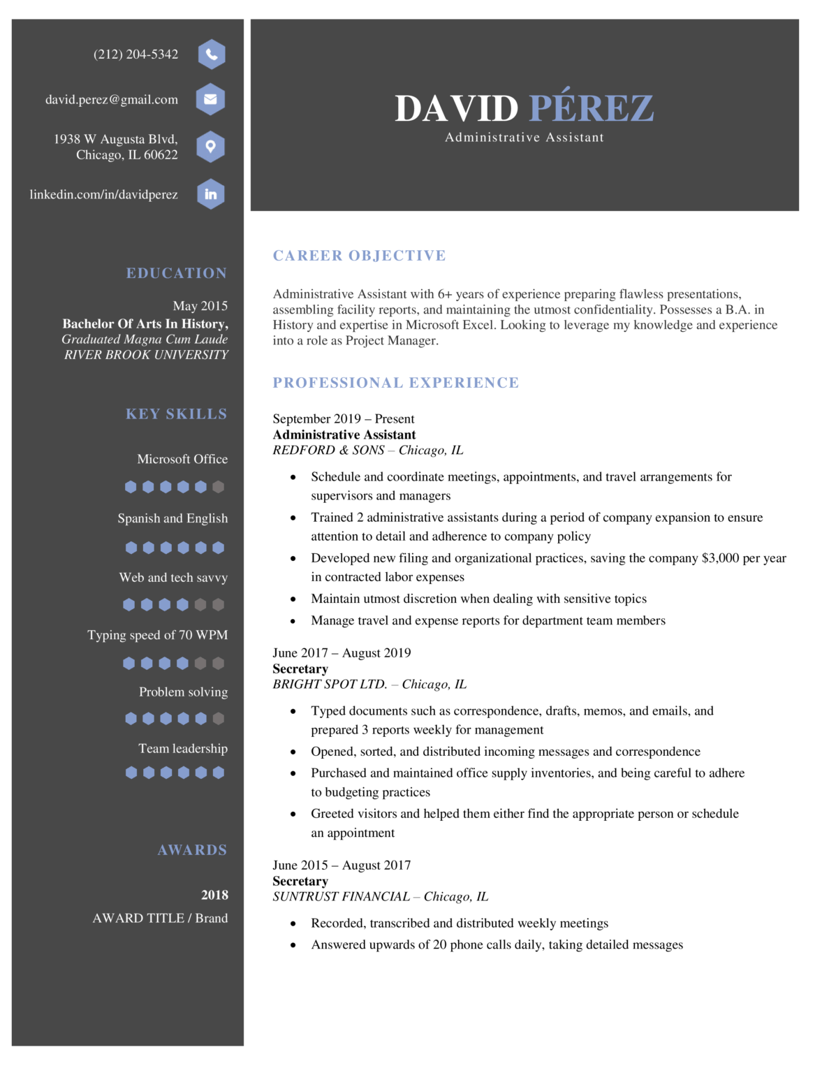 Everest Resume Ice-Blue Download Free Professional Resume