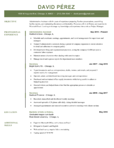 Executive-Resume-Template-Green