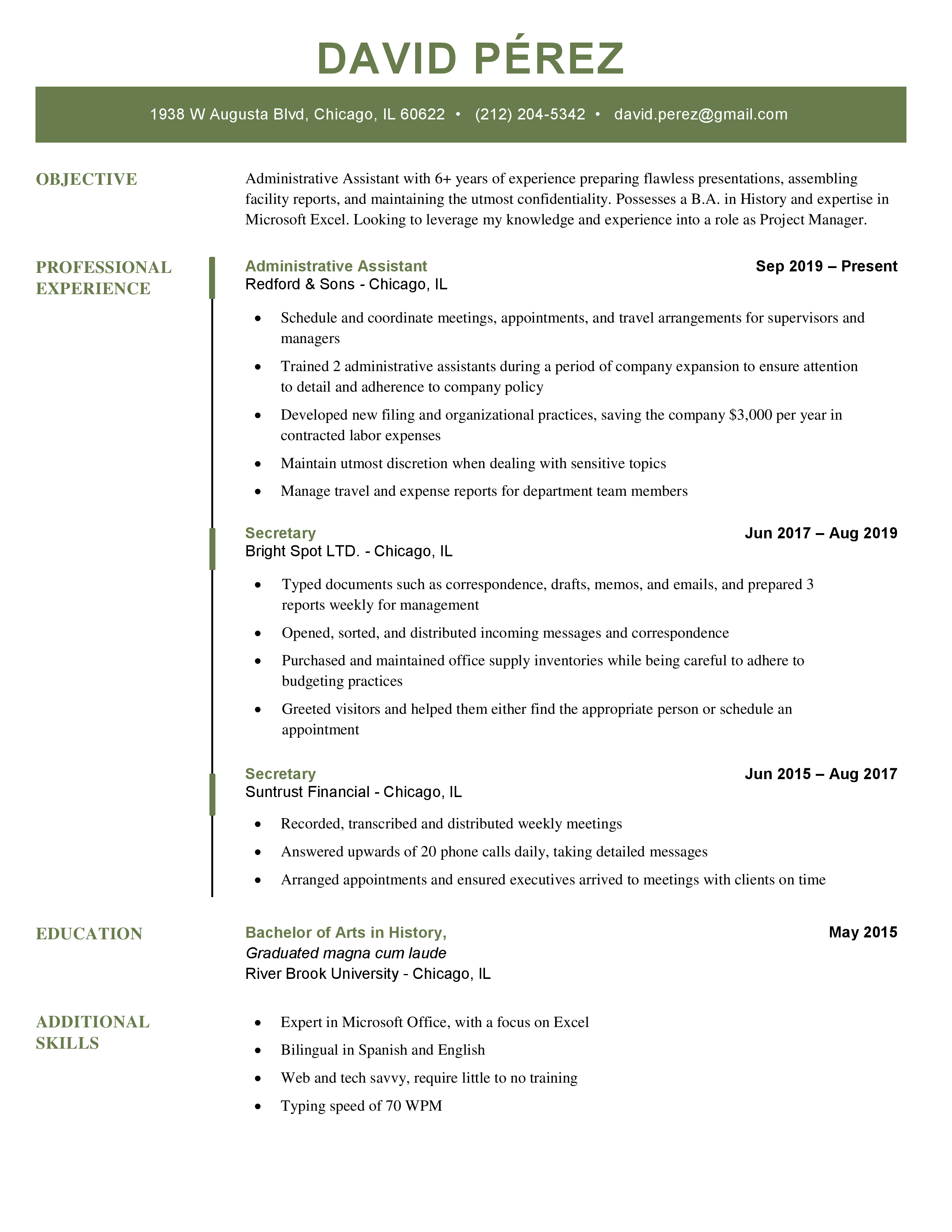 Executive-Resume-Template-Green