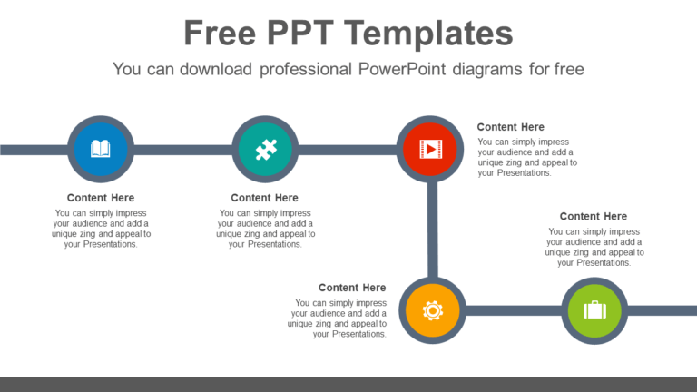 Flow-thick-lines-PowerPoint-Diagram-Template