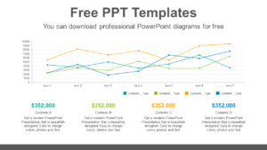 Four-Line-Charts-PowerPoint-Diagram