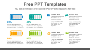 Four-battery-graphs-PowerPoint-Diagram-Template