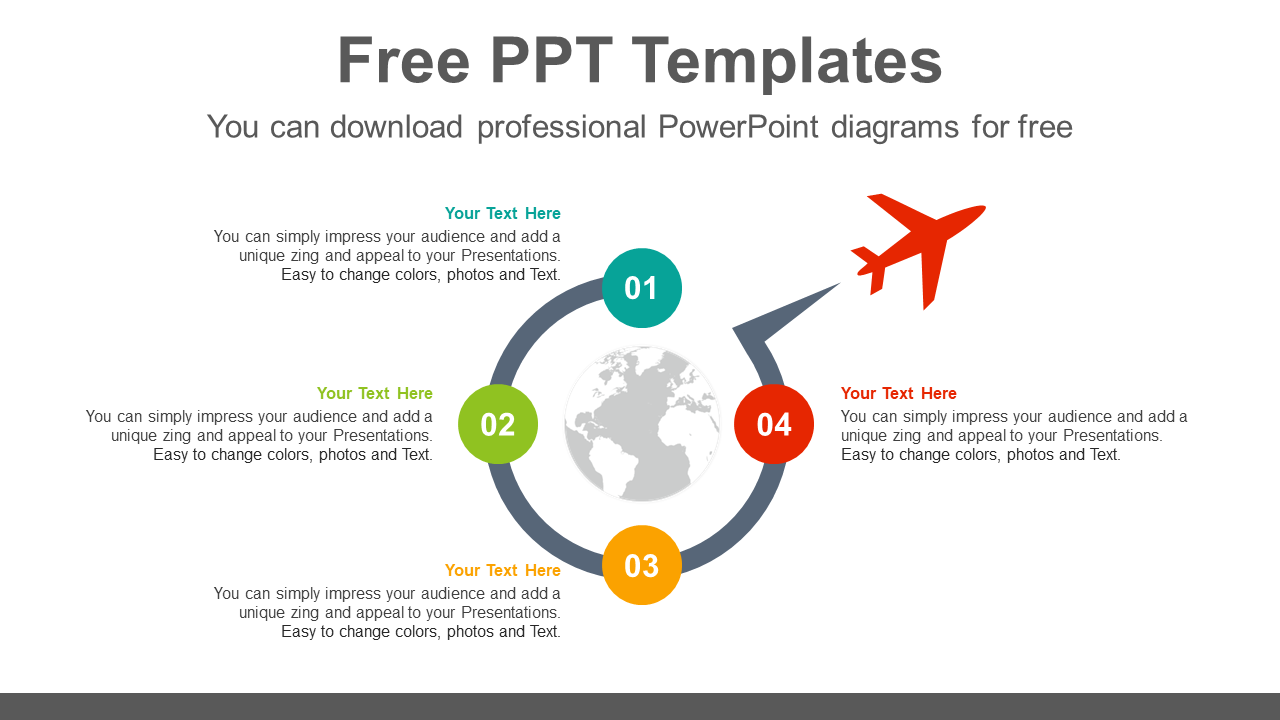 Four-radial-circle-PowerPoint-Diagram-Template