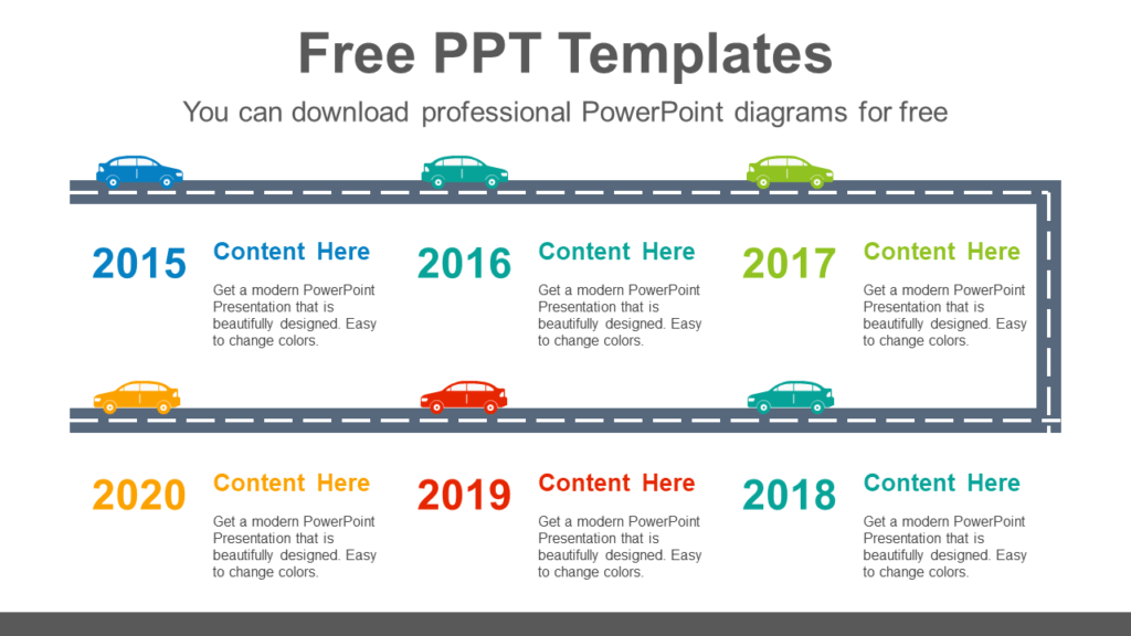 download-free-highway-running-car-ppt-template