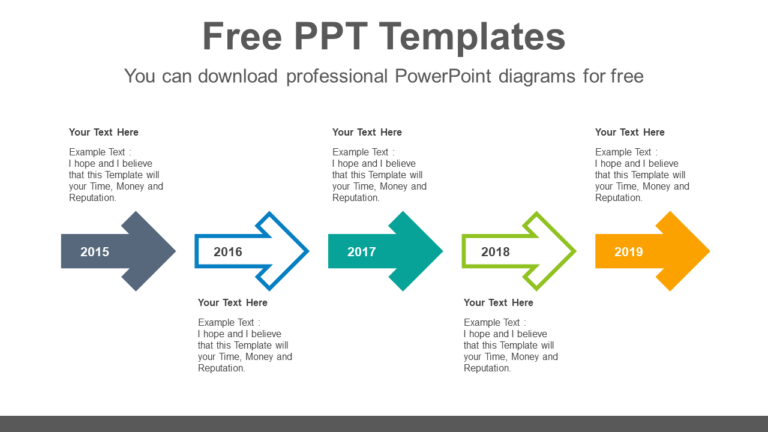 Download Horizontal progress arrow Brain Powerpoint Infographic Template