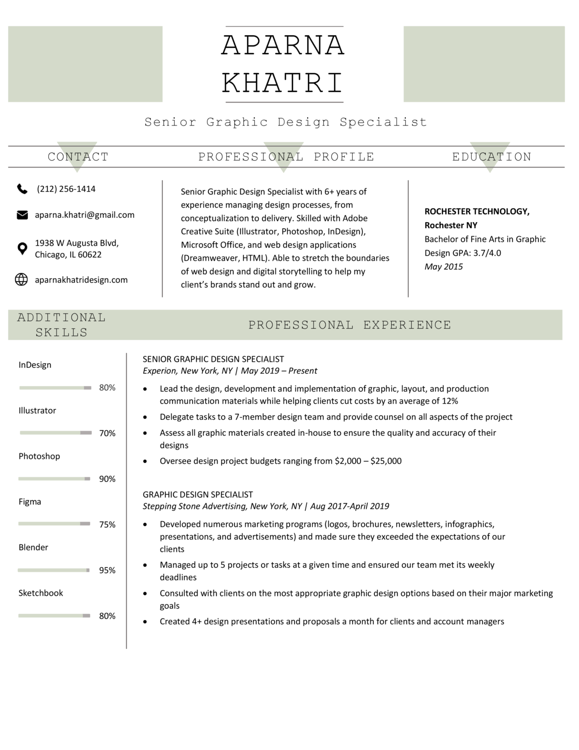 Notre Dame Green Download Free Modern Resume