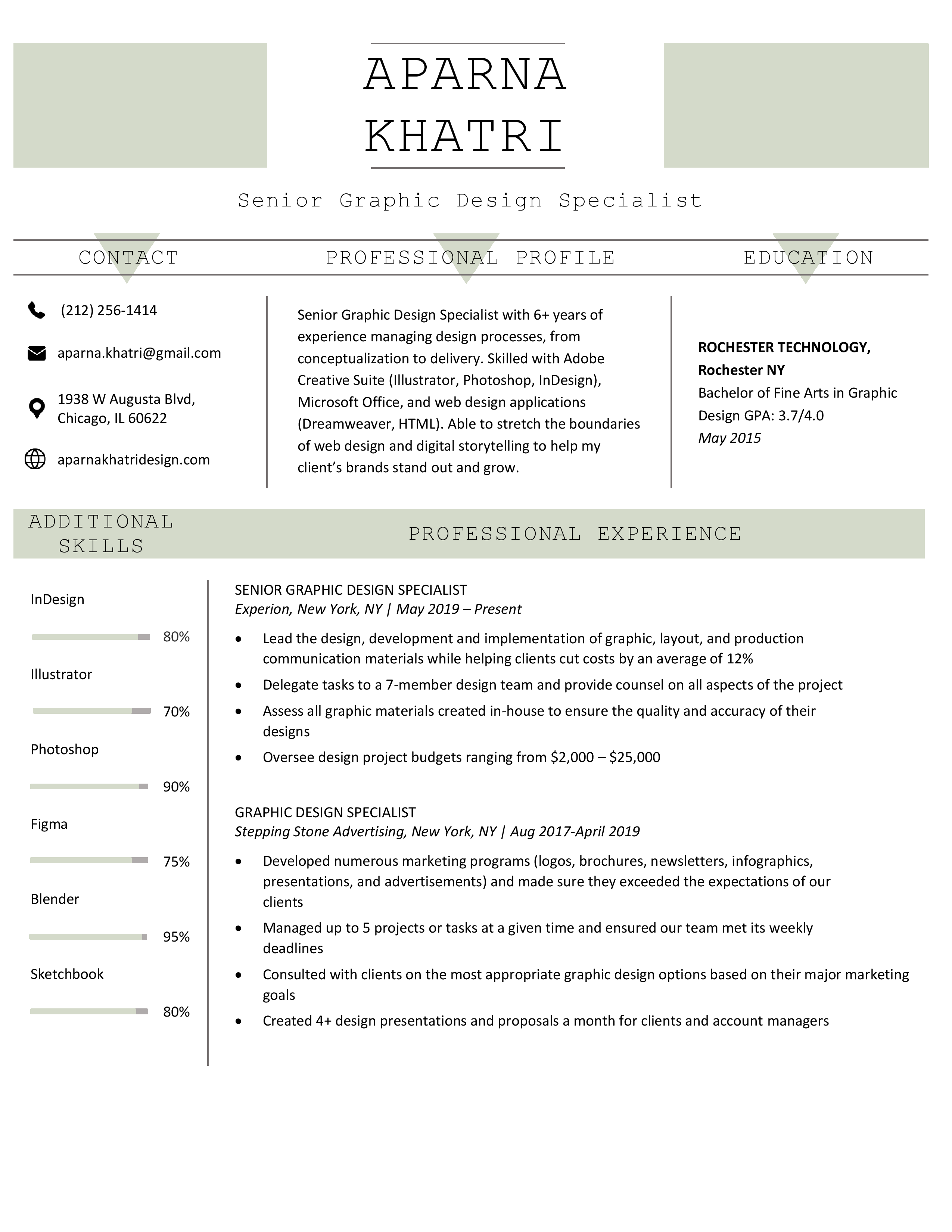 Notre-Dame-Creative-Resume-Template-Green