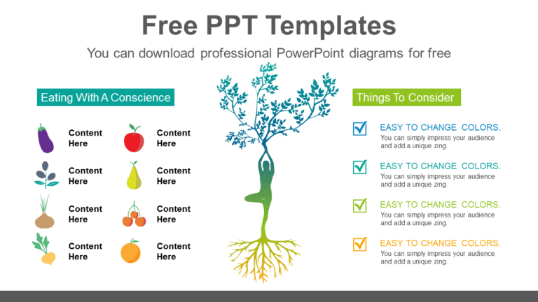 Download Organic Food Checklist Brain Powerpoint Infographic Template