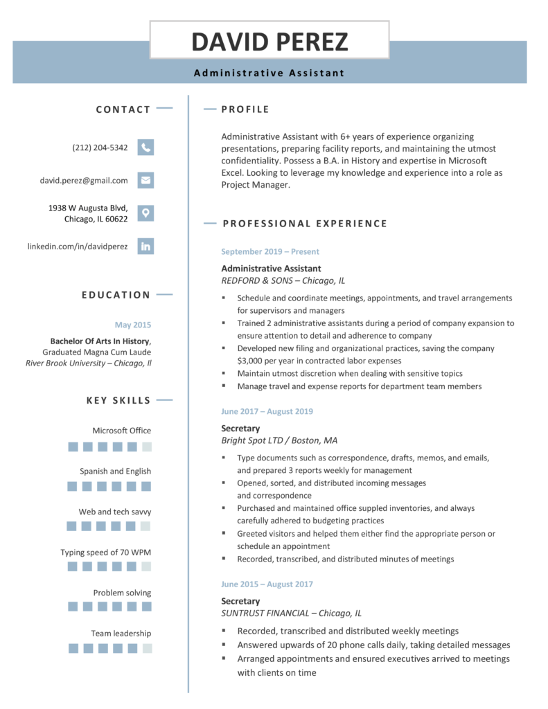 Professional Premium Sky-Blue Download Free Professional Resume