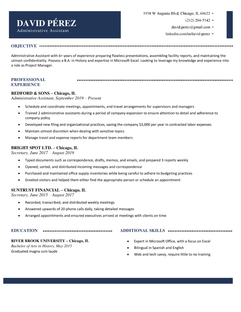 Professional Resume Dark-Blue Download Free Professional Resume