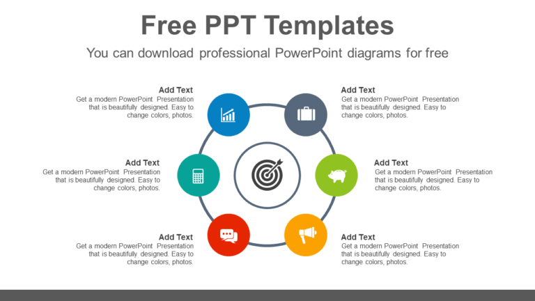 Download Radial circles Brain Powerpoint Infographic Template