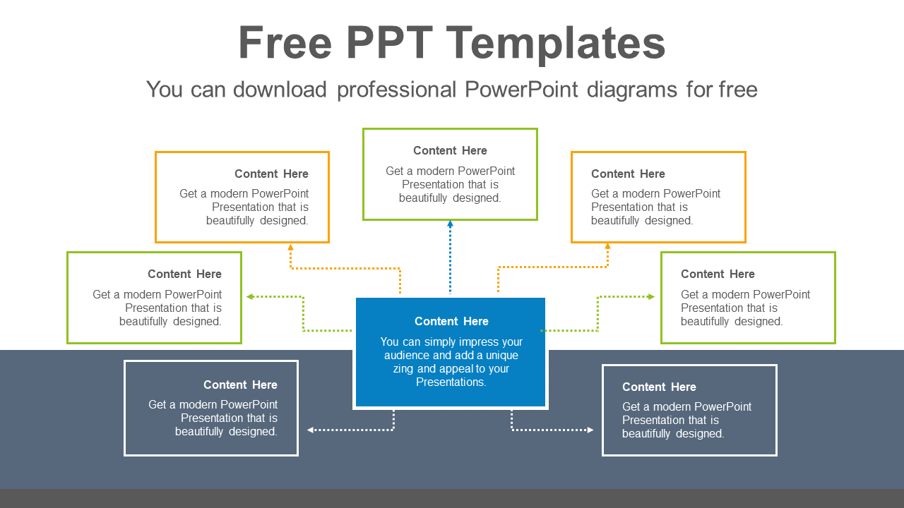 Radial-text-boxes-PowerPoint-Diagram-Template