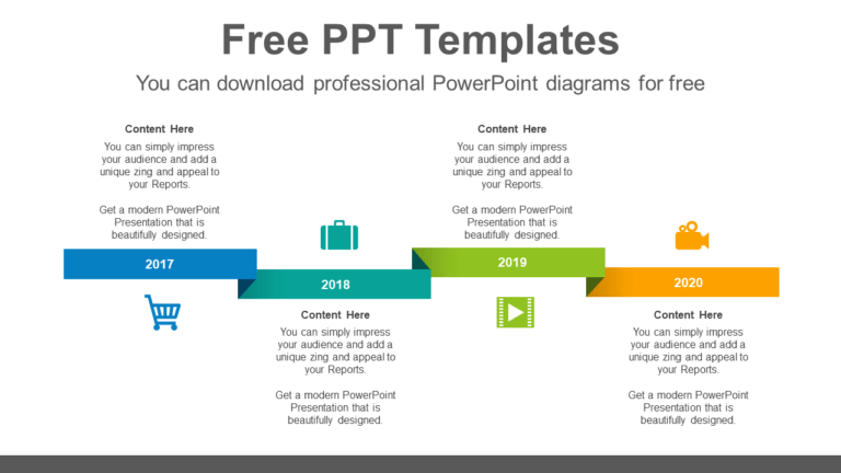 Powerpoint Timeline Pro Ribbon Timeline - Page 2 of 9 - PPTX Templates