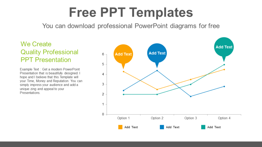 download-speech-bubble-line-chart-ppt-template