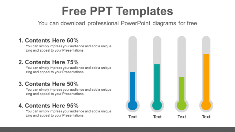 Download Thermometer chart ppt Brain Powerpoint Infographic Template