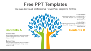 Two-Hands-Tree-PowerPoint-Diagram