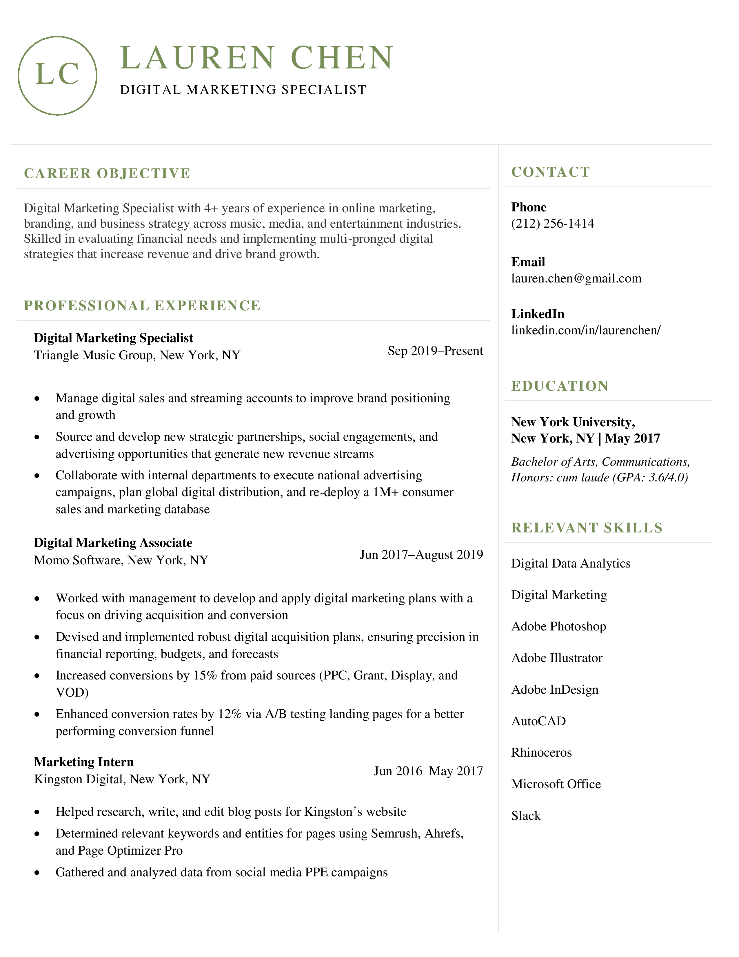 Unique-Modern-Resume-Template-Green