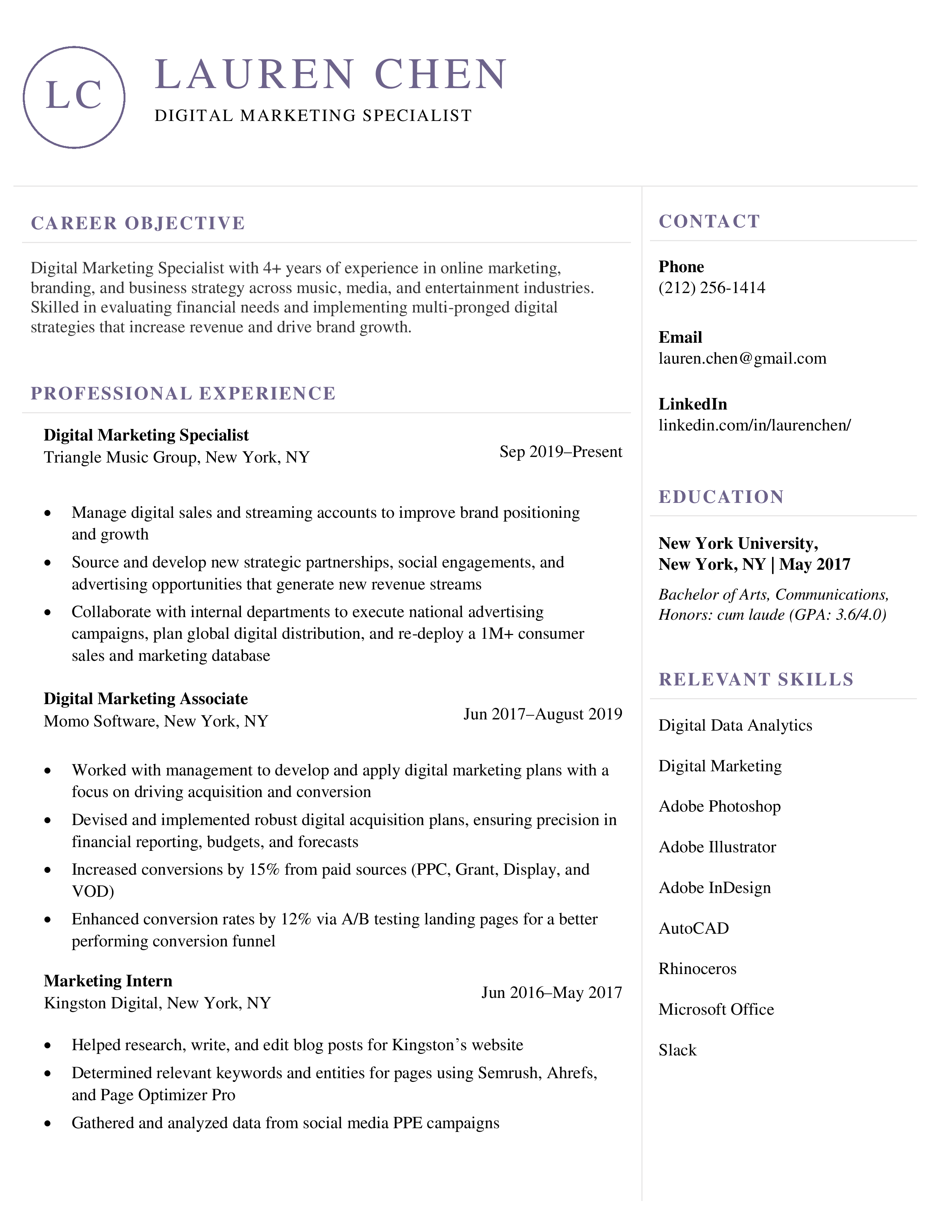 Unique-Modern-Resume-Template-Violet