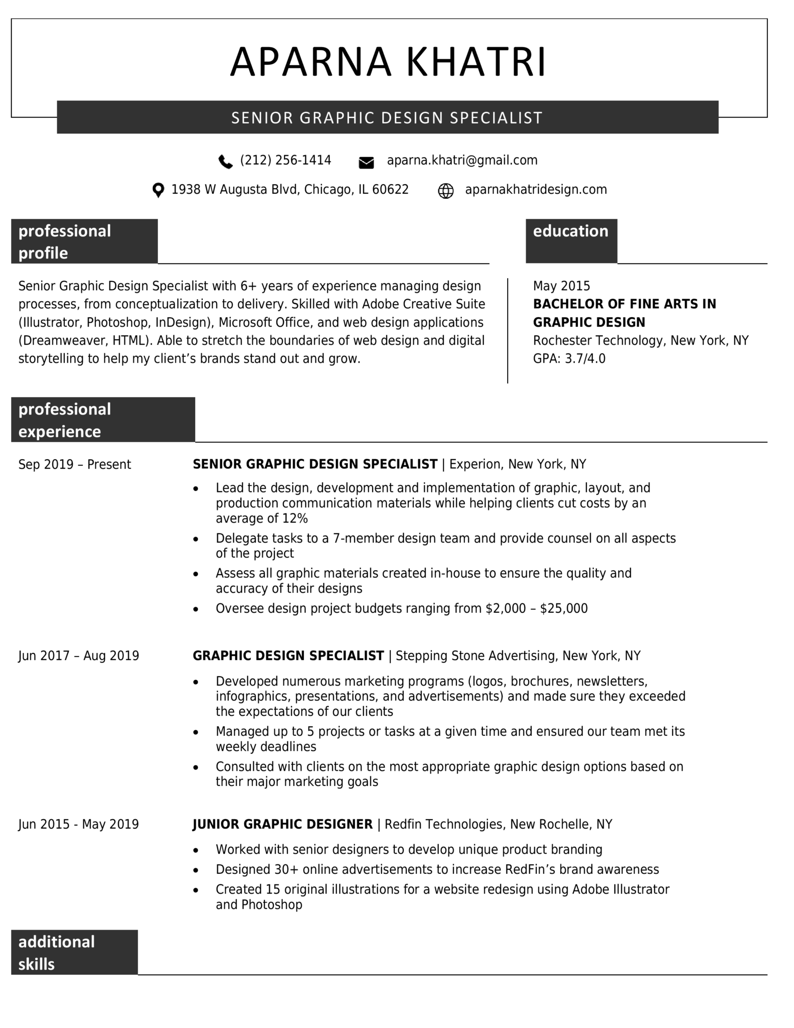 Windsor Creative Resume BlackDownload Free Creative Resume
