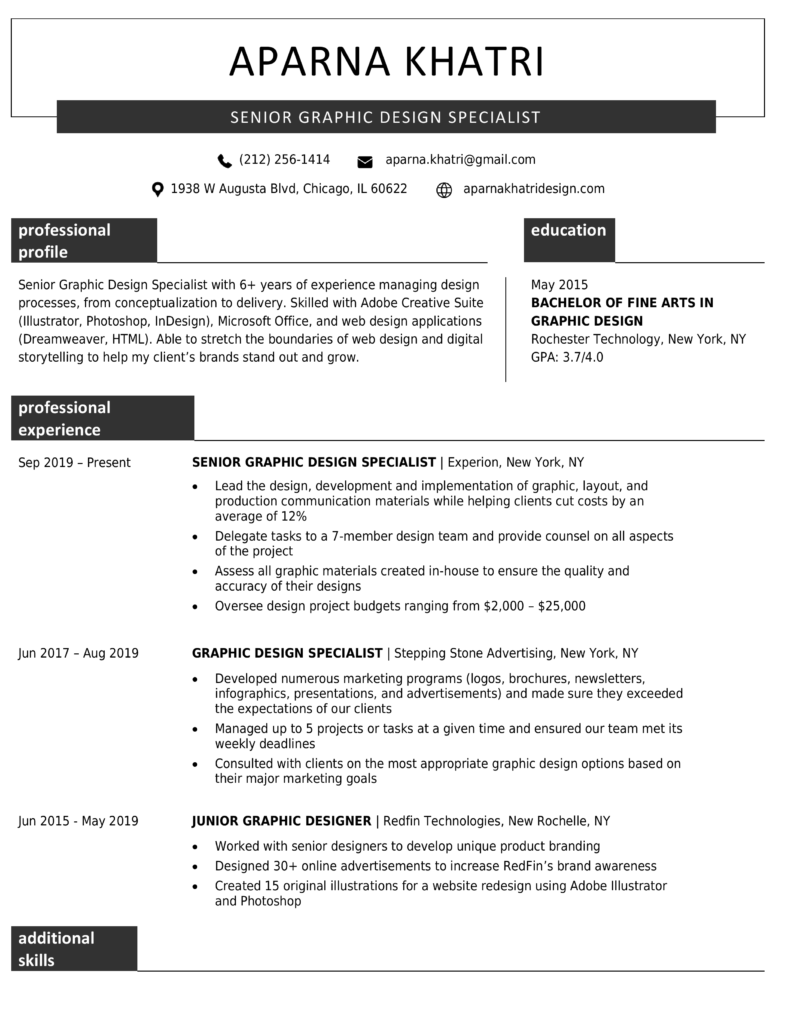 Windsor Creative BlackDownload Free Creative Resume