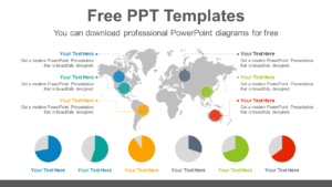 World-Map-Pie-Chart-PowerPoint-Diagram