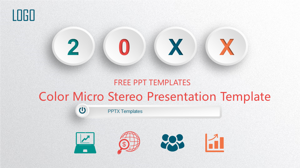 Color Micro Stereo PPT Template_40 Slides #Animation PPT