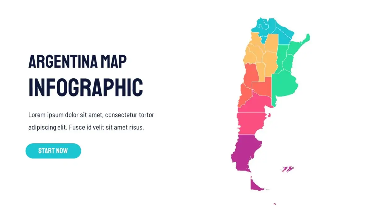 argentina map infograpic