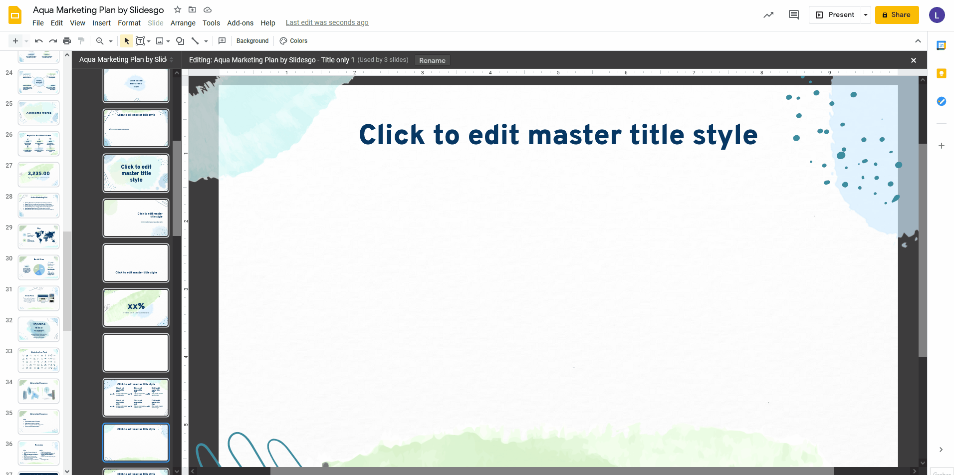 How to insert image in master slide
