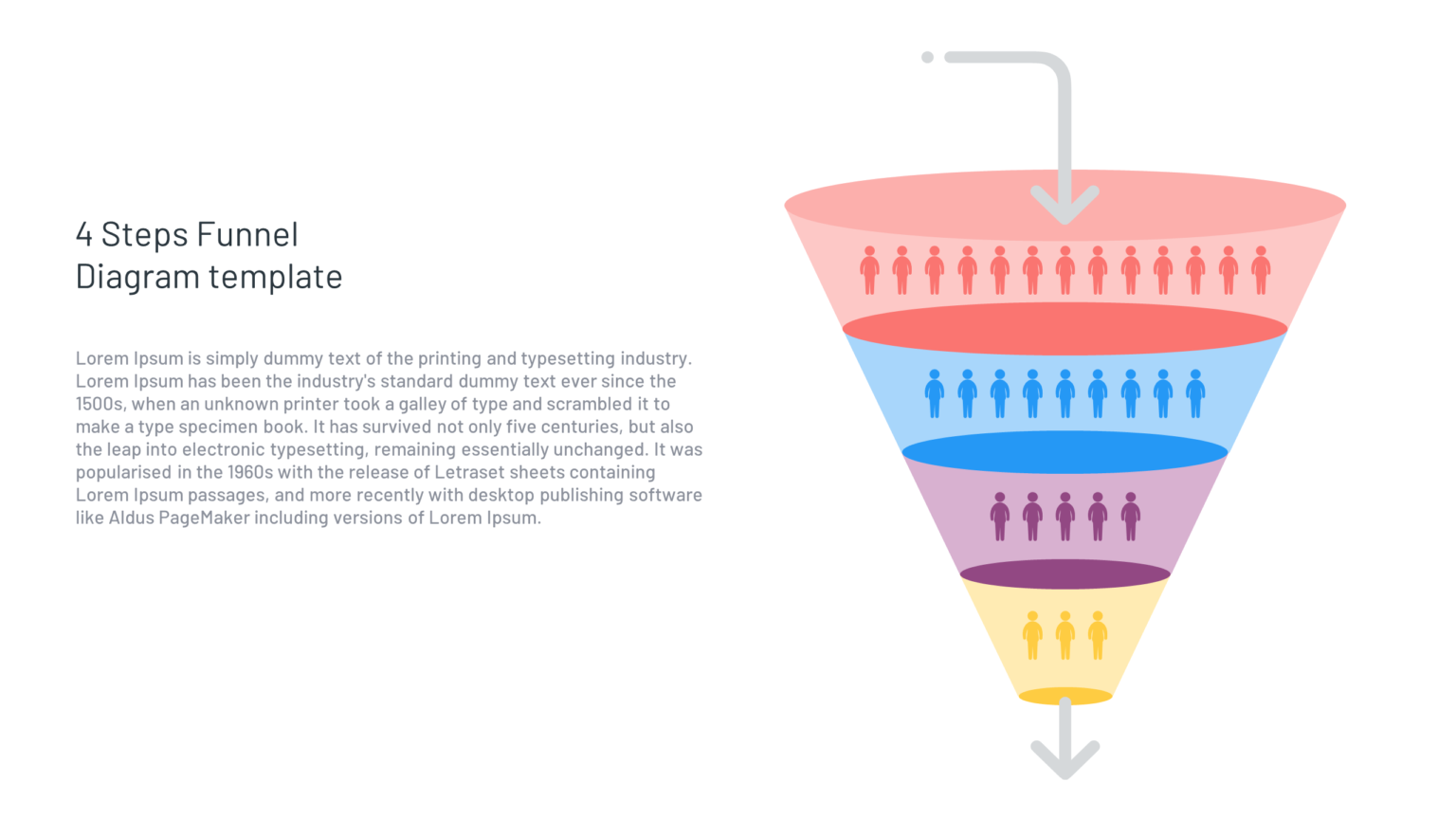 Download Editable Funnel Conversion 4 Stages Template