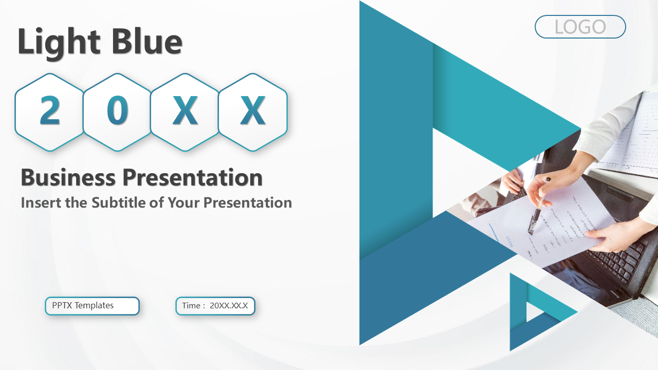 Download Light Blue Business PPT template