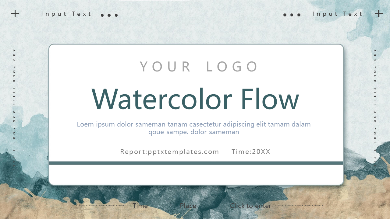 Watercolor Flow Business PPT Presentation Template