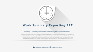 Work Summary Reporting PPT Presentation Template