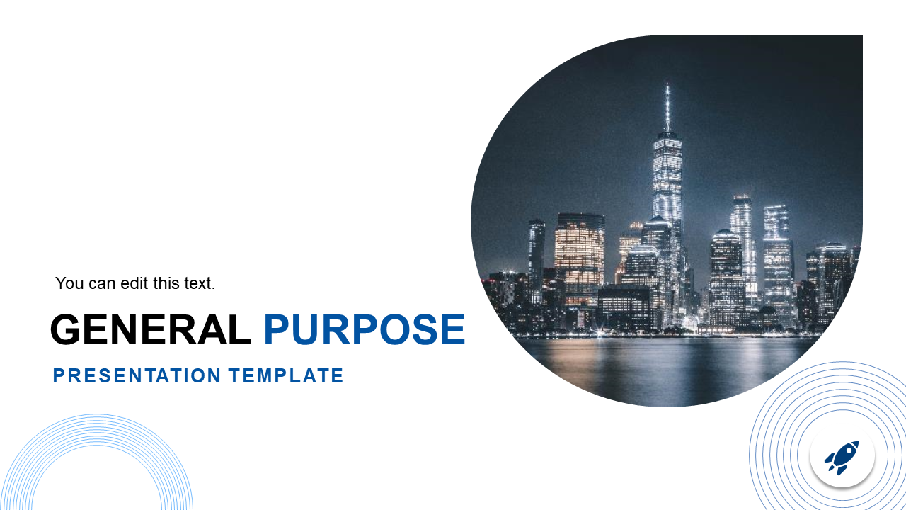 free general purpose thin style powerpoint template