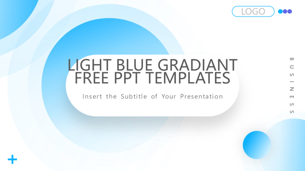light blue gradiant business PPT presentation template