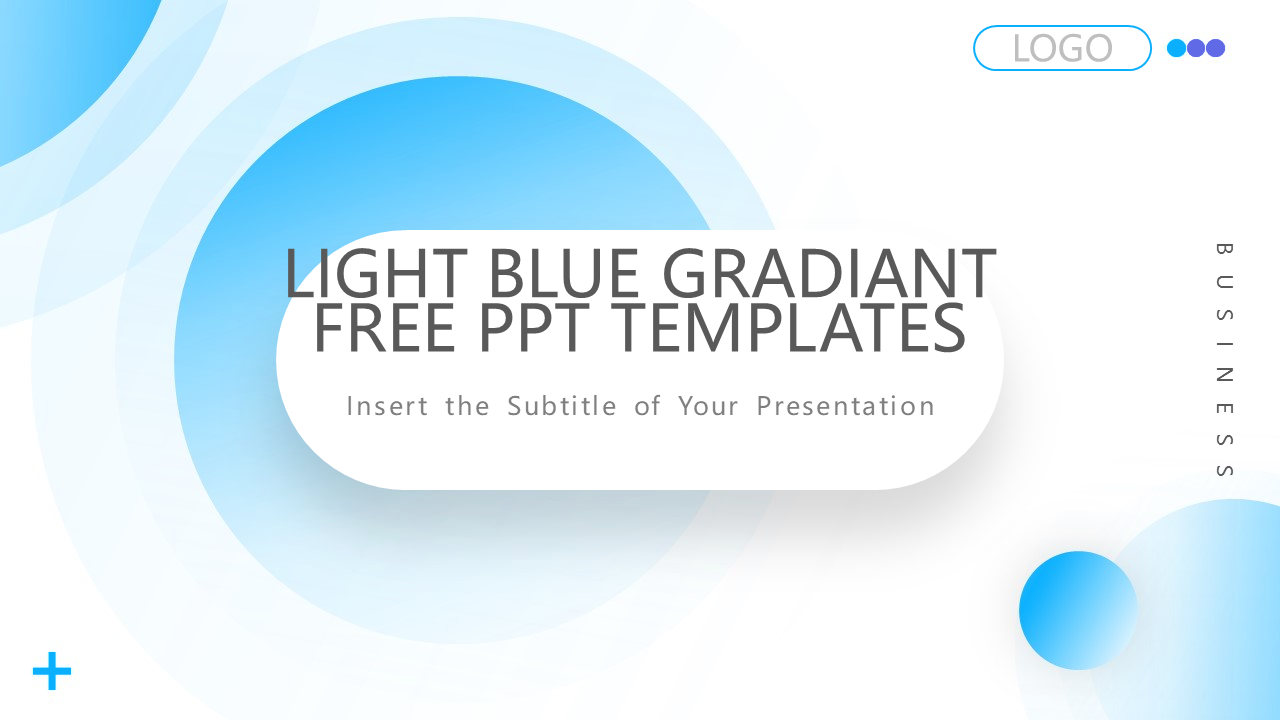 light blue gradiant business PPT presentation template