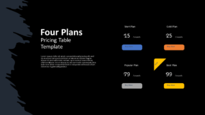 Four Pricing Plans Dark Design